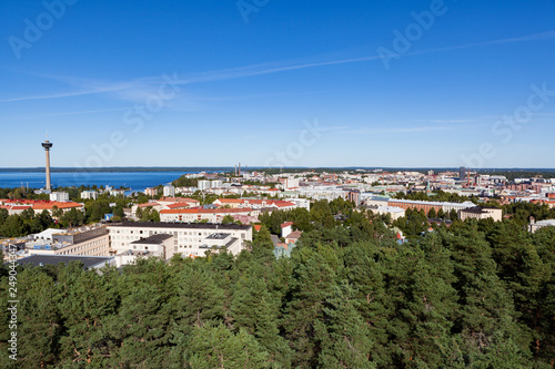 View of Tampere Finland taken at Pyynikki lookout tower