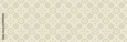 Geometric seamless round pattern. White design on long olive green background