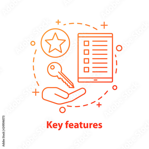 Key features concept icon