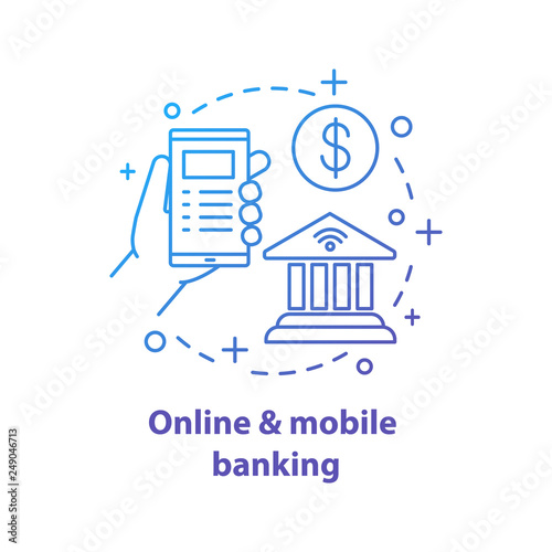 Internet banking concept icon