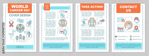 World cancer day brochure template layout