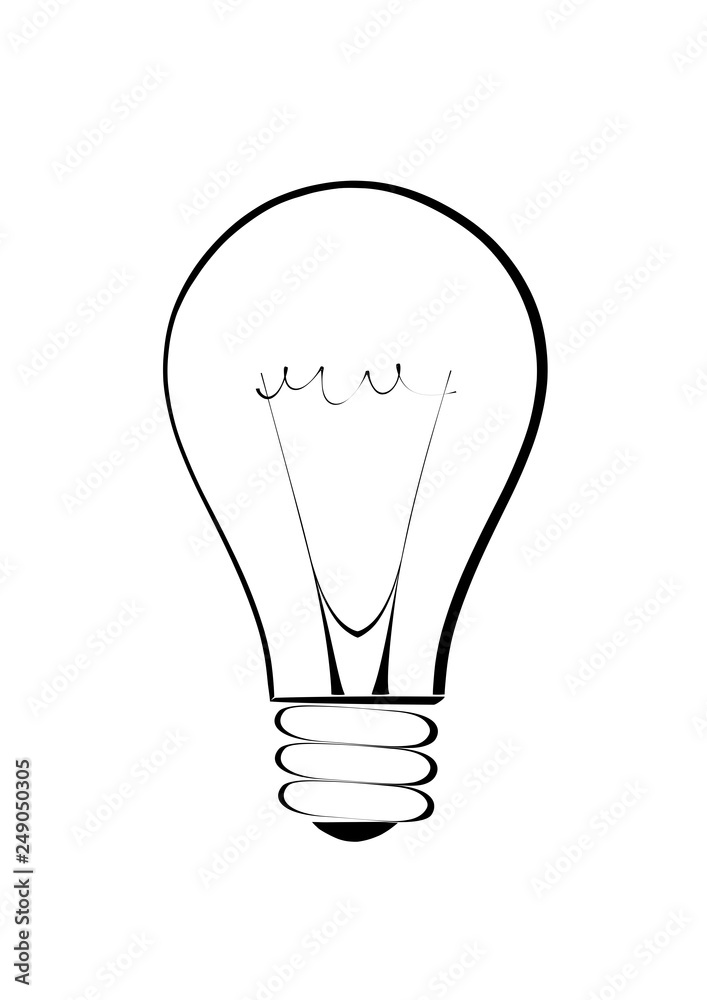 light bulb isolated sketch image light bulb isolated sketch image