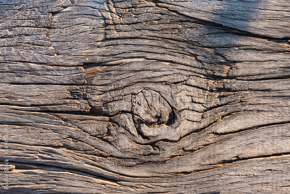 Old natural crack wood texture for background.