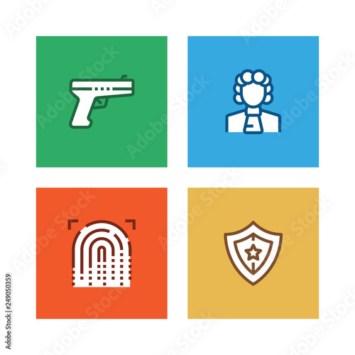 LAW AND JUSTICE LINE ICON SET