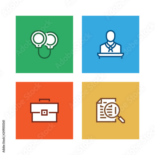 LAW AND JUSTICE LINE ICON SET