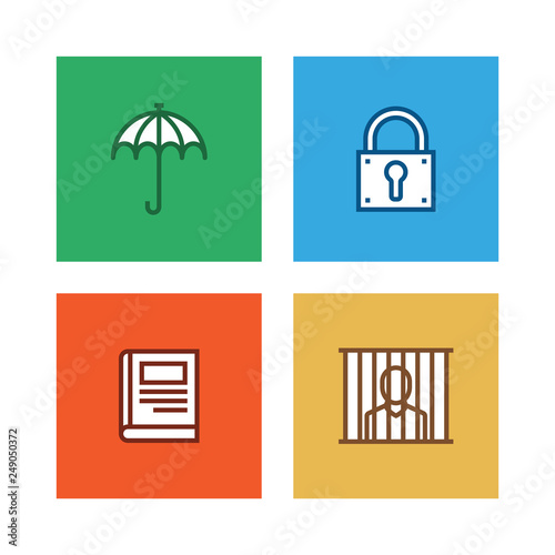 LAW AND JUSTICE LINE ICON SET