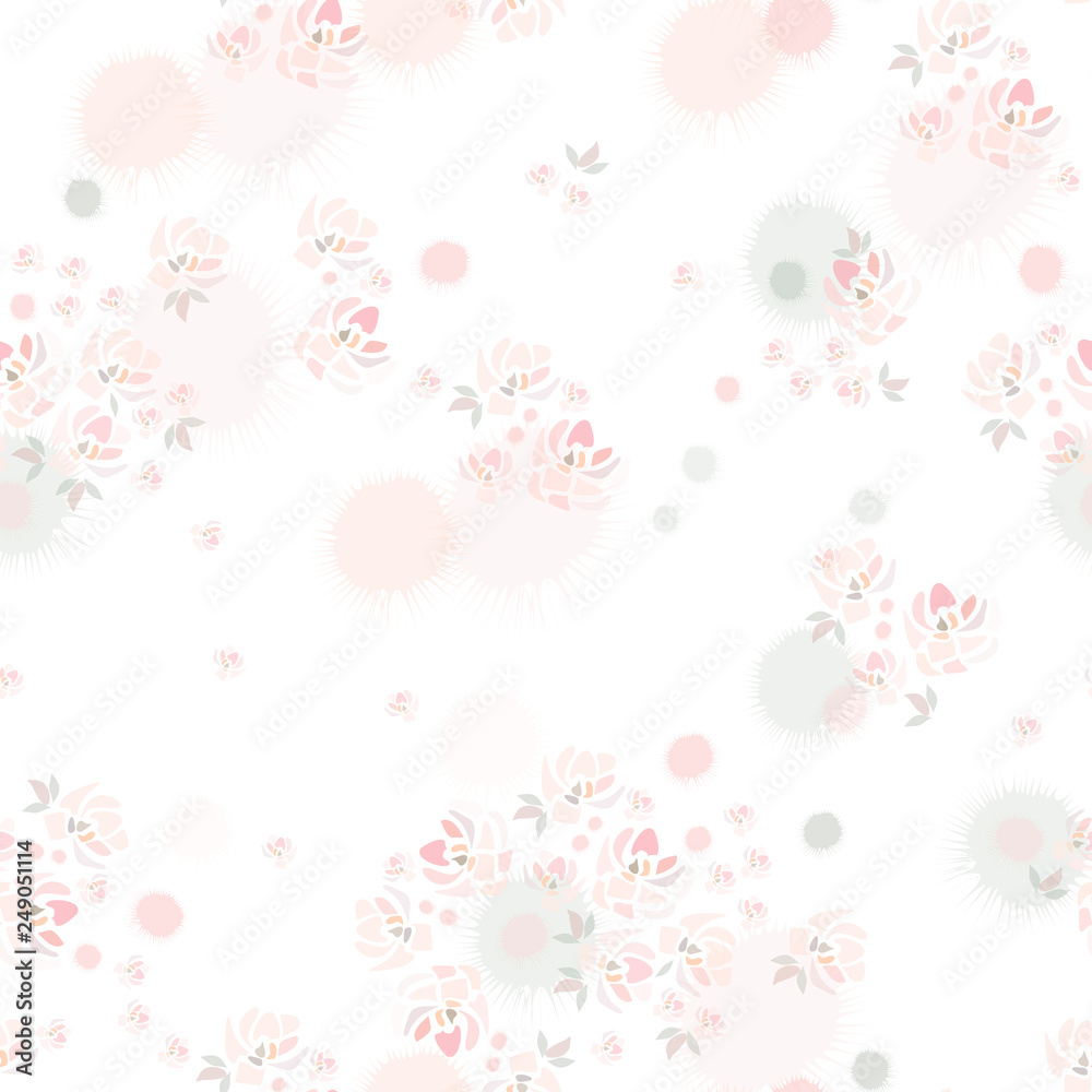 Vector seamless pattern. Hand drawn pink roses flowers on white background like watercolor painting. Template for textile, wallpaper, wrapping, cover, web, card, carton, print, banner, ceramics. Vector seamless pattern. Hand drawn pink roses flowers on white background like watercolor painting. Template for textile, wallpaper, wrapping, cover, web, card, carton, print, banner, ceramics.