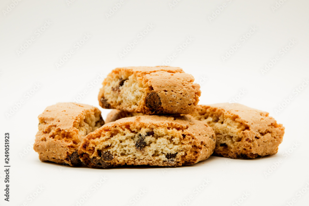 cookies on a plate isolated on white cookies on a plate isolated on white