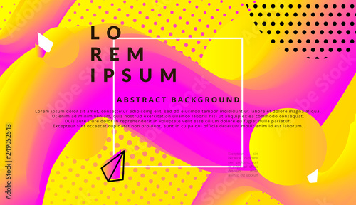 vector abstract image with waves, geometric elements on the background, gradient fill, web banner template