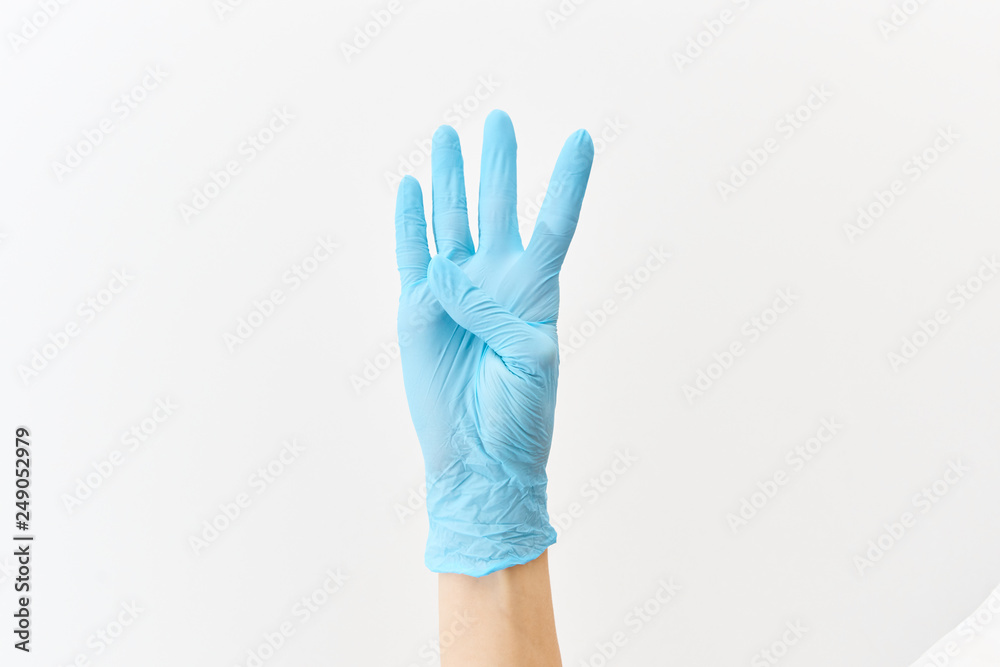 Doctor hand gloves