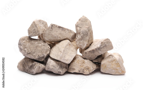 Rock wall isolated on white background © dule964