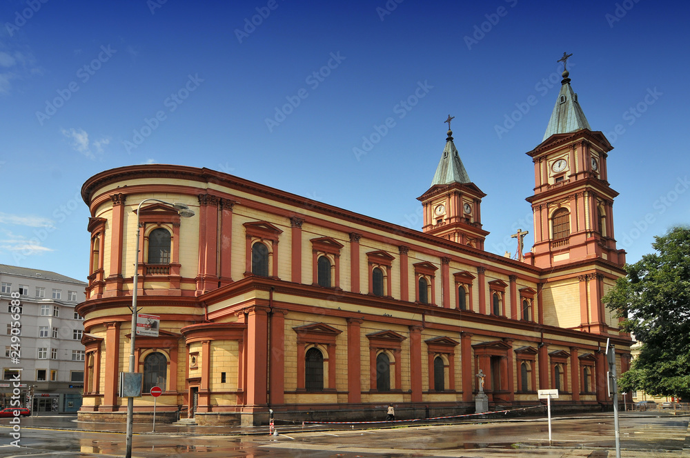 Cathedral of the Divine Saviour located in the center of Ostrava, is the second largest Roman Catholic cathedral in Moravia and Silesia, Ostrava Czech Republic.