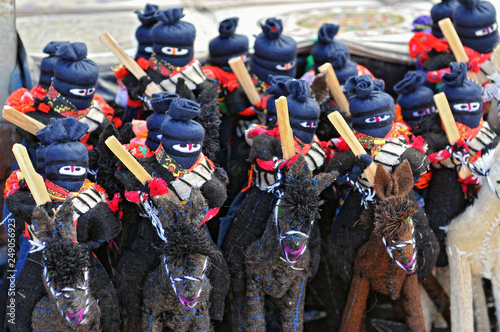 Zapatista Marcos dolls for sale in San Cristobal de las Casas, Chiapas, Mexico. photo