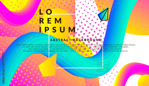vector abstract background image with waves, geometric elements on the background, gradient fill, template for web banner