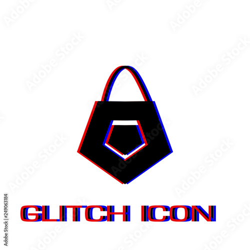 Bag icon flat.