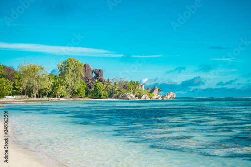 Fototapeta Naklejka Na Ścianę i Meble -  The most beautiful beach of Seychelles - Anse Source D'Argent