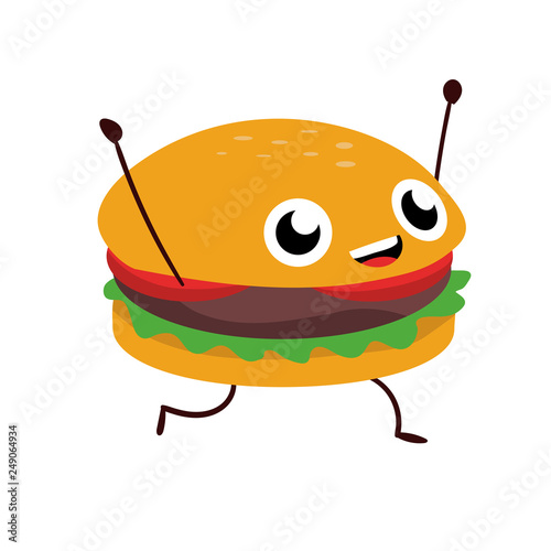 Fun hamburger drawing, food...