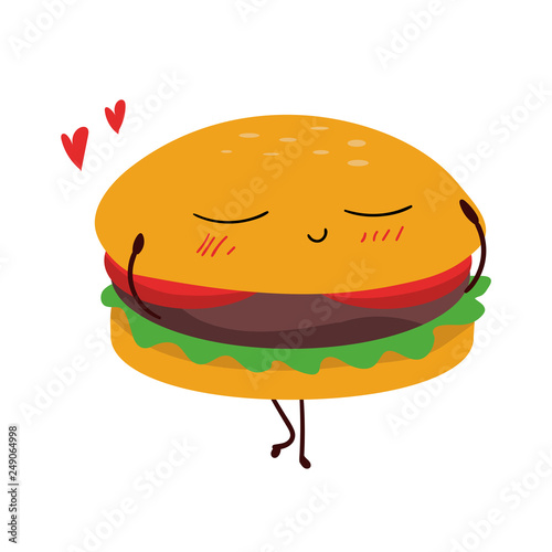 Fun hamburger drawing, food...