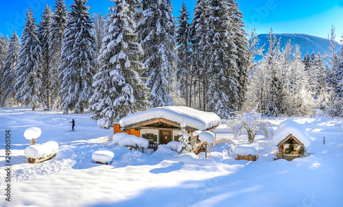 Langlaufen im Winter Paradies Wintersport Schnee Sonne Reit im Winkl Bayern