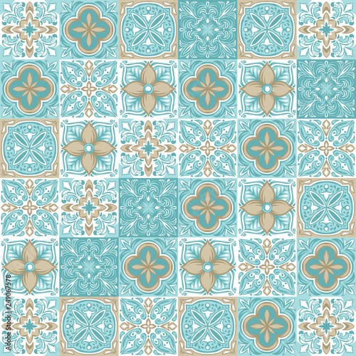 Portuguese azulejo ceramic tile pattern.