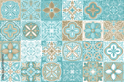 Portuguese azulejo ceramic tile pattern.