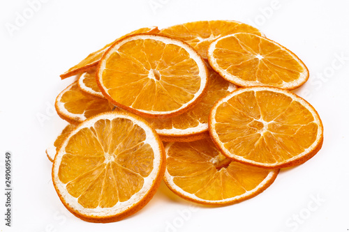 Fototapeta Naklejka Na Ścianę i Meble -  Dried orange isolated, on the white background