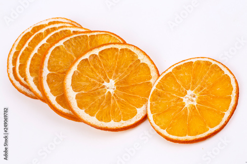 Dried orange isolated, on t...