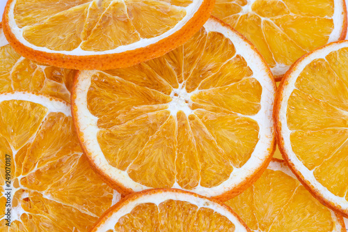 Dried orange isolated, on t...