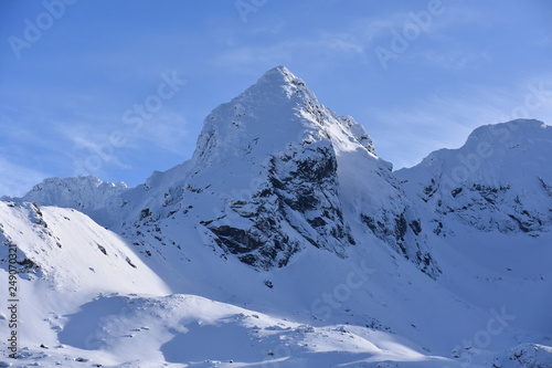 Tatry Tatrza  ski Park Narodowy zima TPN G  ry  Koscielec