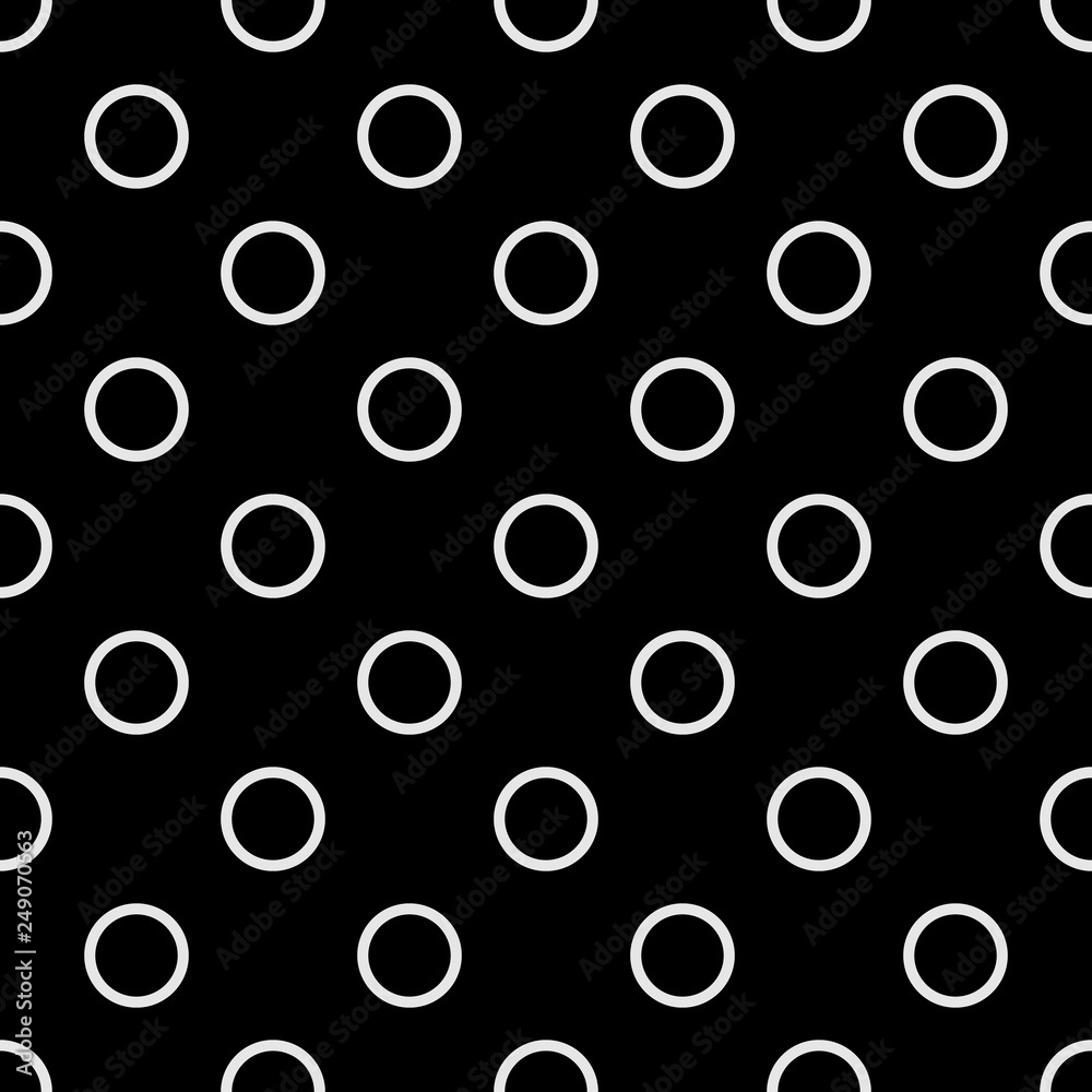 Polka traditional abstract seamless pattern. Fashion graphic background design. Modern stylish abstract texture. Monochrome template for prints, textiles, wrapping, wallpaper. Vector illustration.