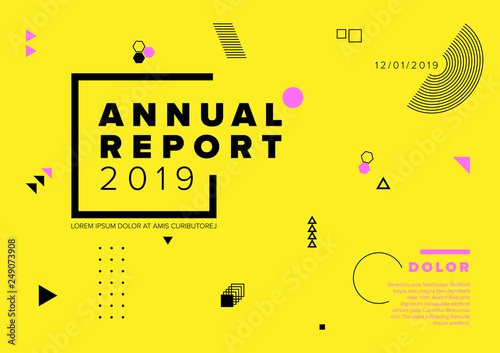 Vector annual report cover template