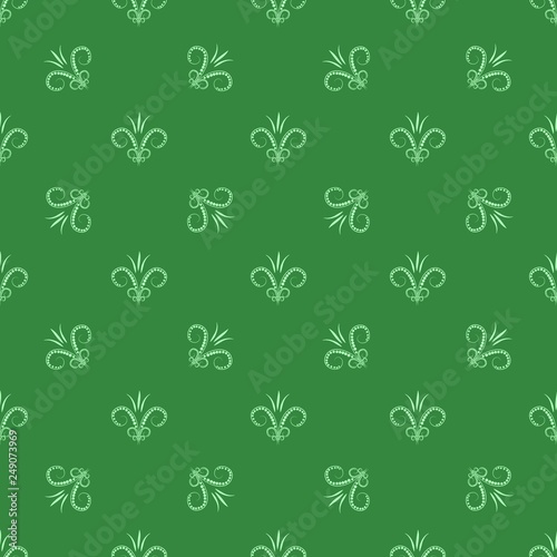 Green abstract arabic seamless pattern. Fashion graphic background design. Modern stylish abstract texture. Colorful template for prints, textiles, wrapping, wallpaper, website. Vector illustration.