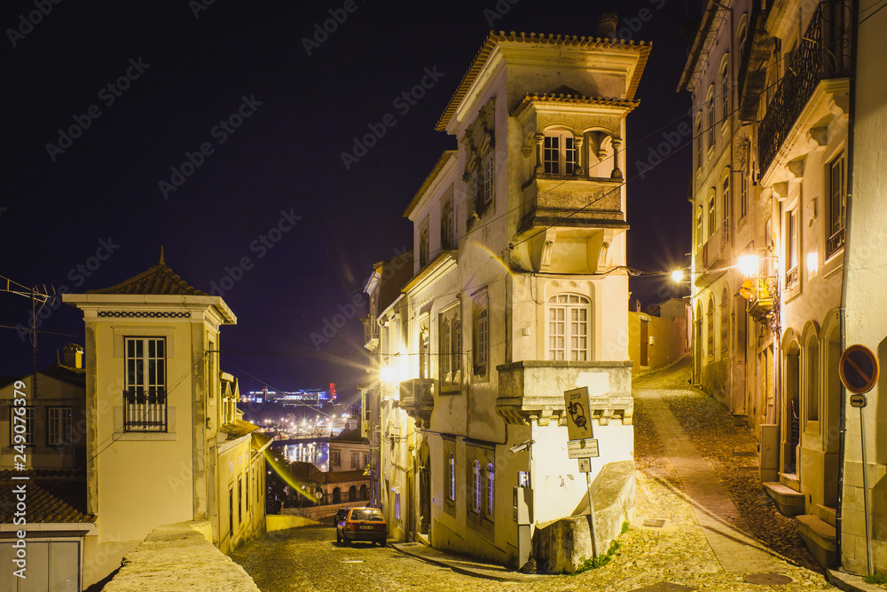 old building in the night in Portugal