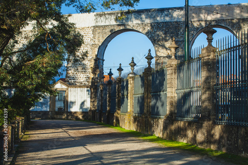 old aquiduct in Coimbra in Portugal