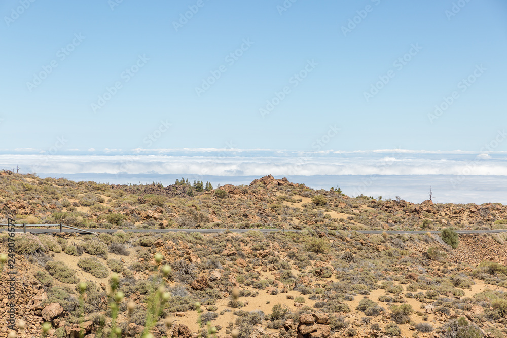 Mar de Nubes, Sea Cloud on the High Mountains Phenomenon in Tenerife, Canary Island