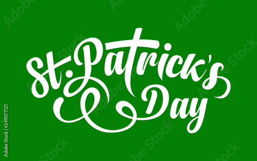 St. Patricks day calligraphic text