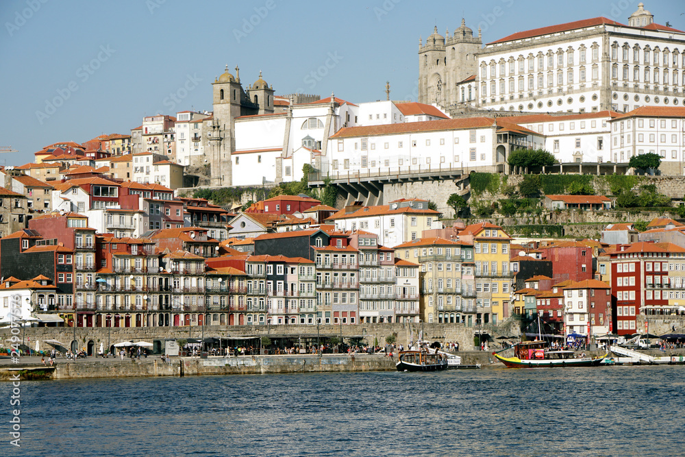Douro River and old town of Porto in northern Portugal