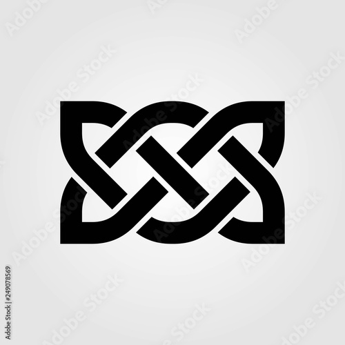 Celtic knot isolated on white background. Vector illustration