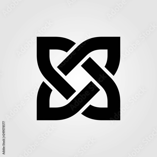 Celtic knot isolated on white background. Vector illustration