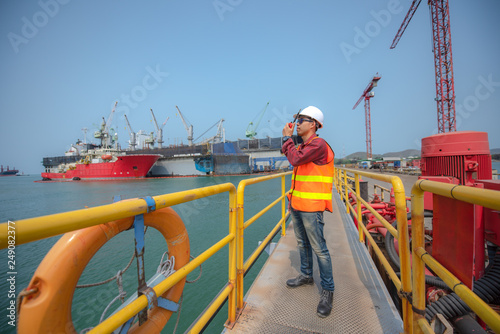 port controller, harbor master in command on the terminal port for safety and control security during the operation of ship in port.