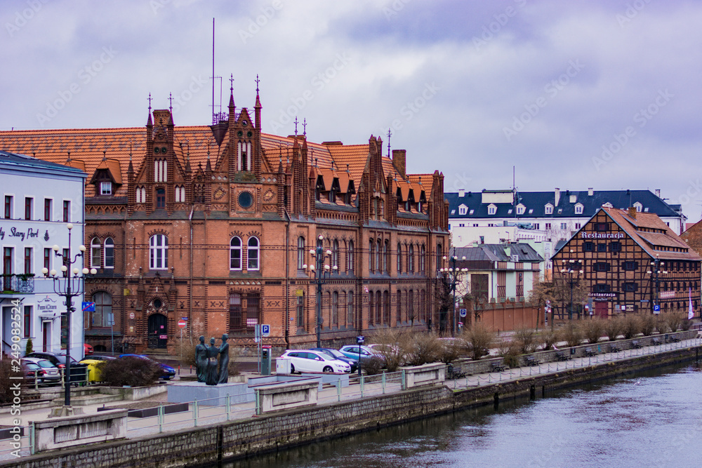Obraz premium water channel in the city of Poland