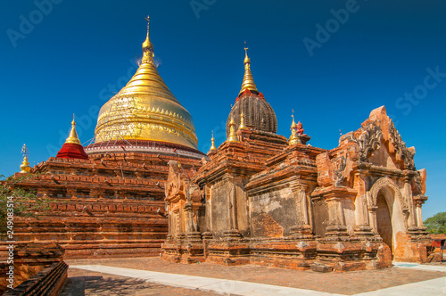 Dhammayazika Pagoda Temple on the Plain of Bagan  Myanmar  Burma .