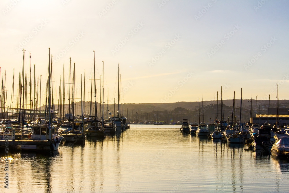 Panoramic view of Denia Marina Port