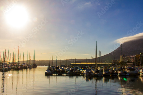 Panoramic view of Denia Marina Port