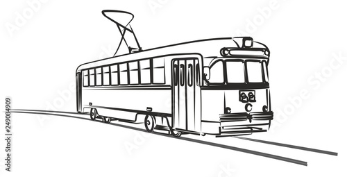 tram retro Sketch.