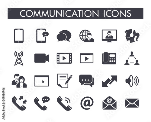 Communication icon set