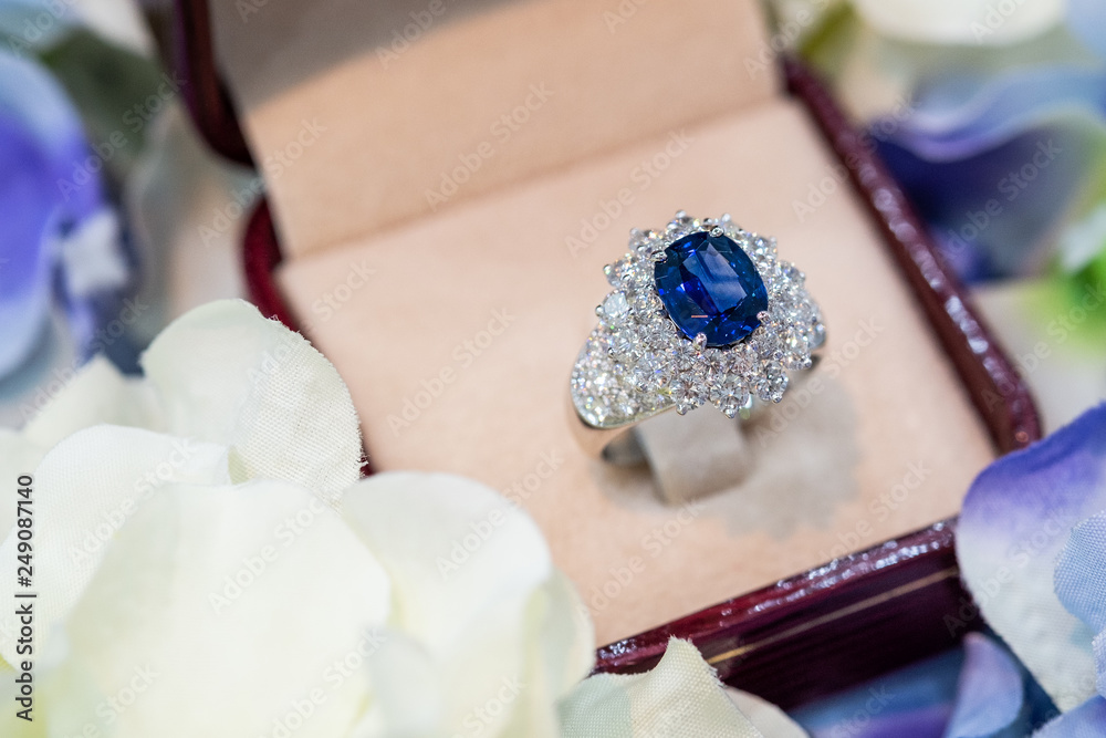 wedding sapphire ring on pillow wedding sapphire ring on pillow
