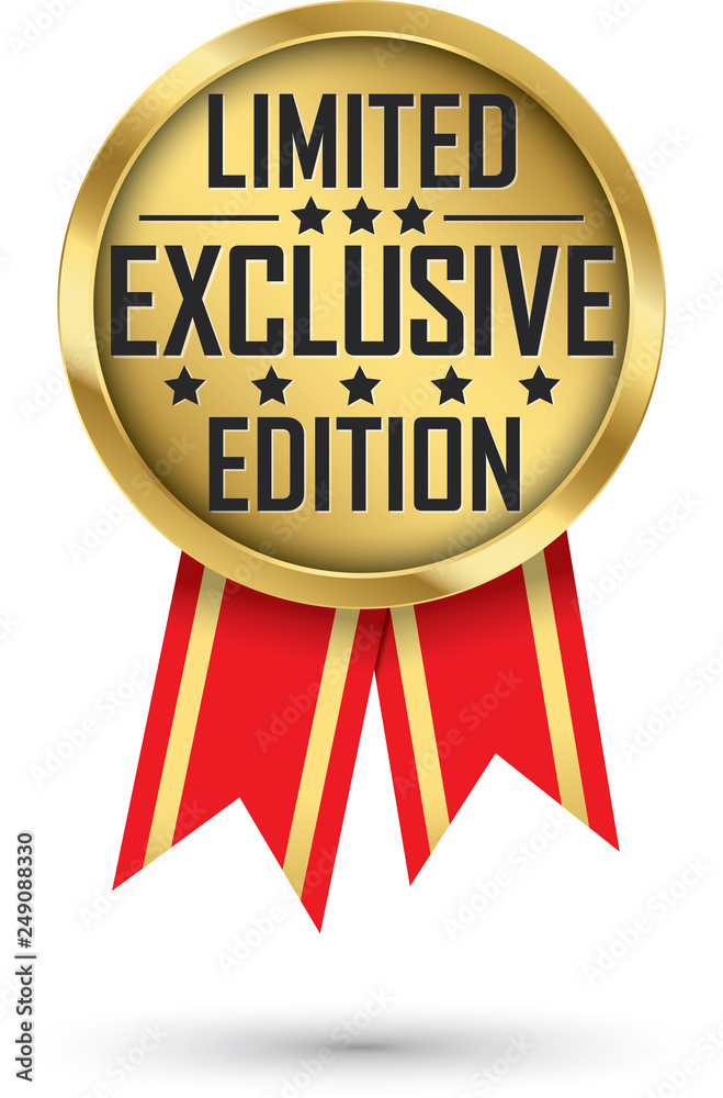Exclusive limited edition gold label, vector illustration Exclusive limited edition gold label, vector illustration