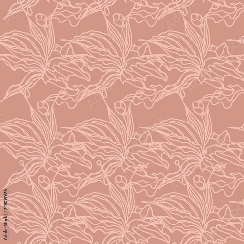 Flower. Vector seamless pattern.Seamless pattern can be used for wallpaper, pattern fills, web page background,surface textures.