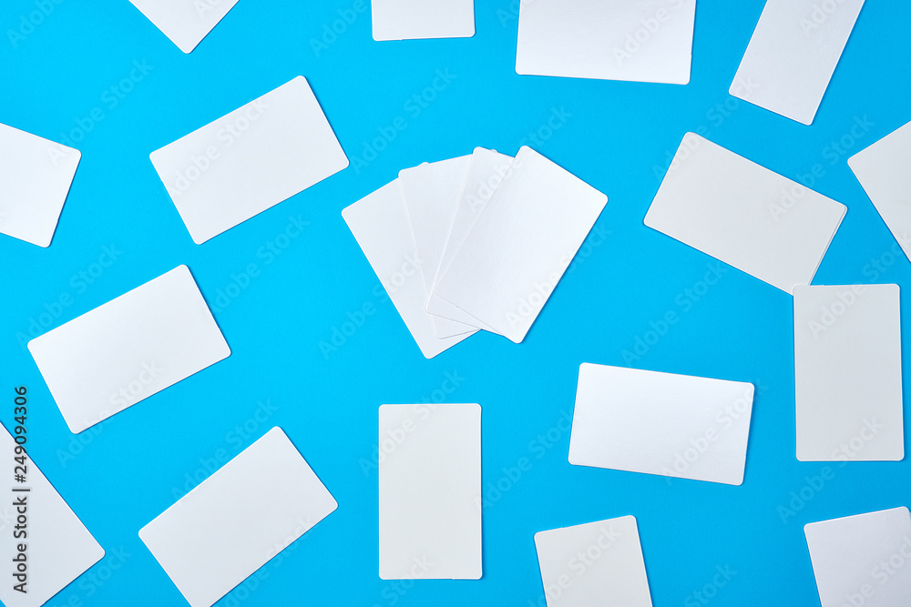many empty rectangular white paper business cards many empty rectangular white paper business cards